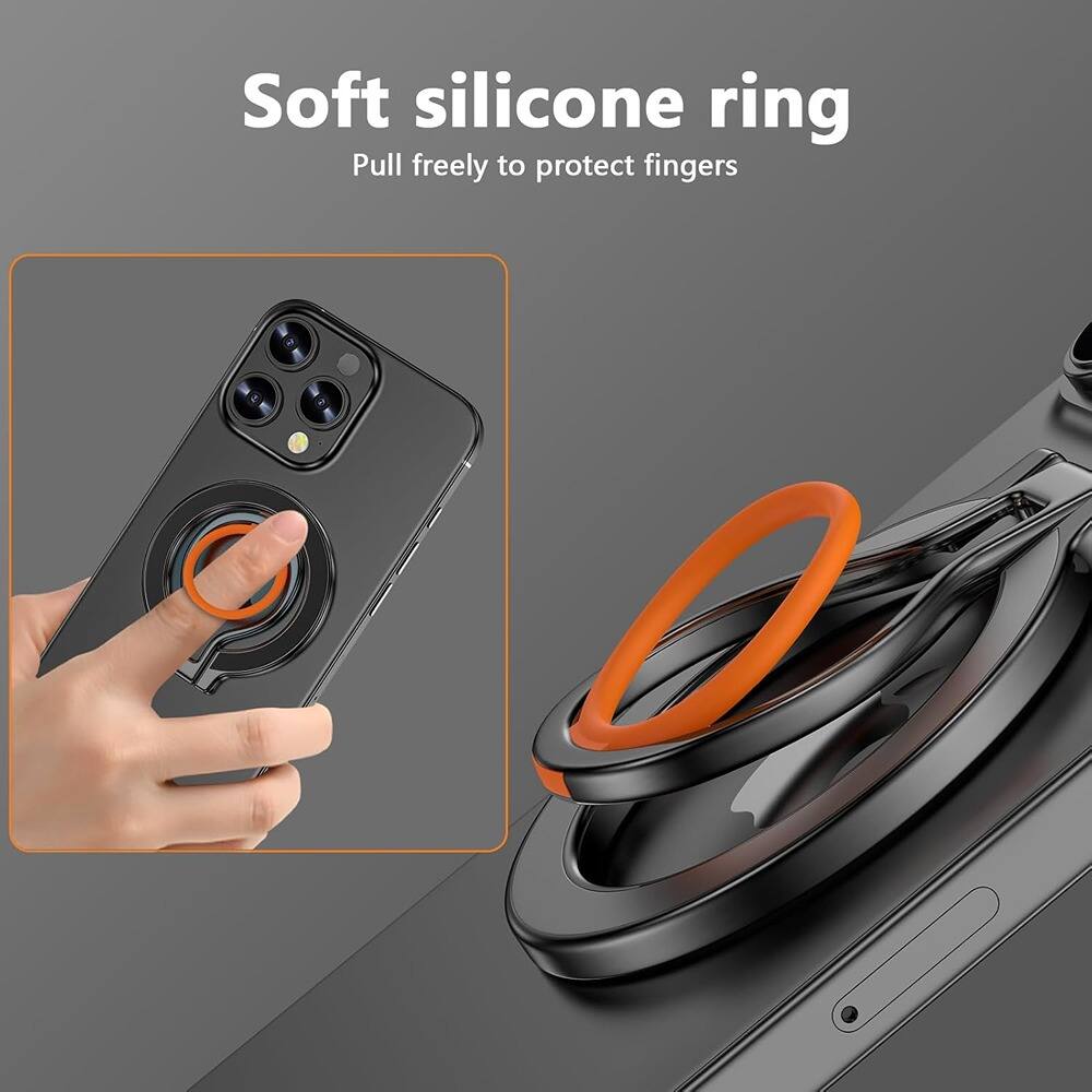 Soft silicone ring  
Pull freely to protect fingers