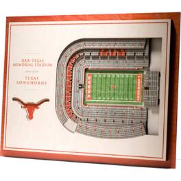 YouTheFan - Texas Longhorns 17'' x 13'' 5-Layer StadiumViews 3D Wall Art - Brown