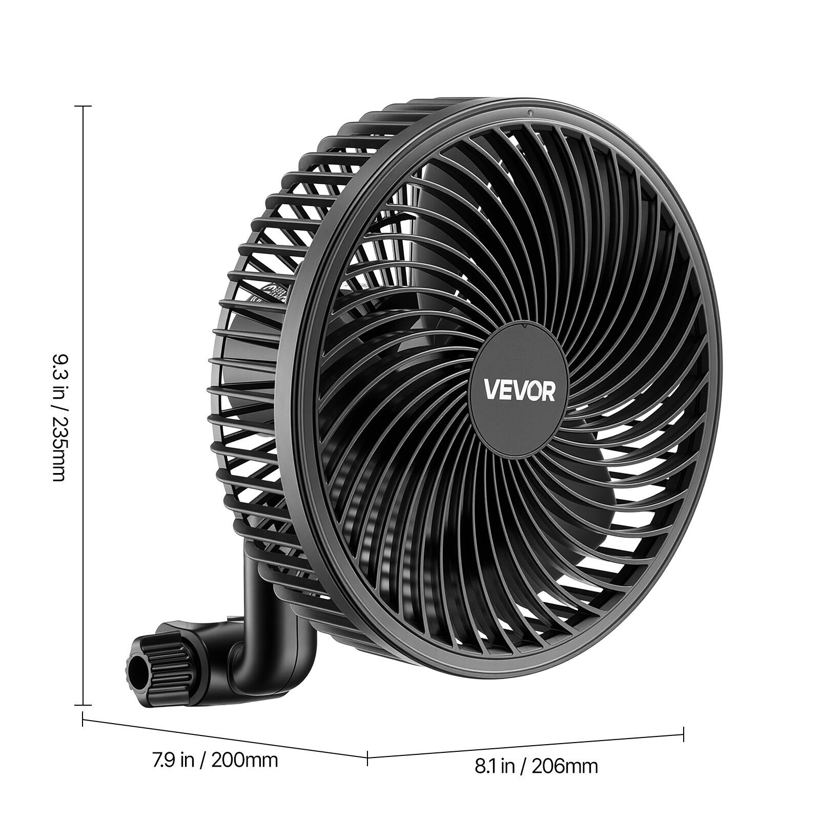 9.3 in / 235mm  
7.9 in / 200mm  
8.1 in / 206mm