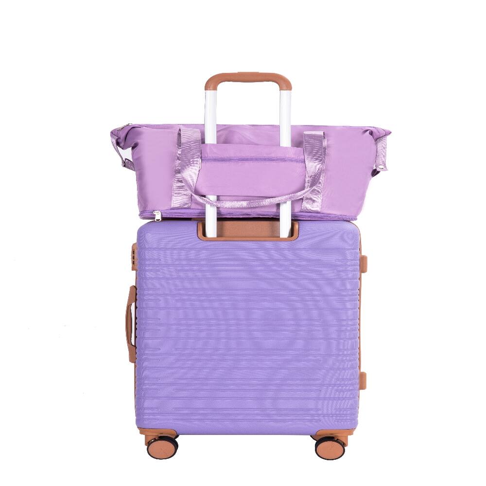 Alt View 1. Ropilly - Ropilly 5 Piece Luggage Set Hard Shell Suitcase Set Lilac - Lilac.