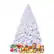 Front. Costway - 9Ft Hinged Artificial Christmas Tree Pine Tree 2132 Tips Metal - White.
