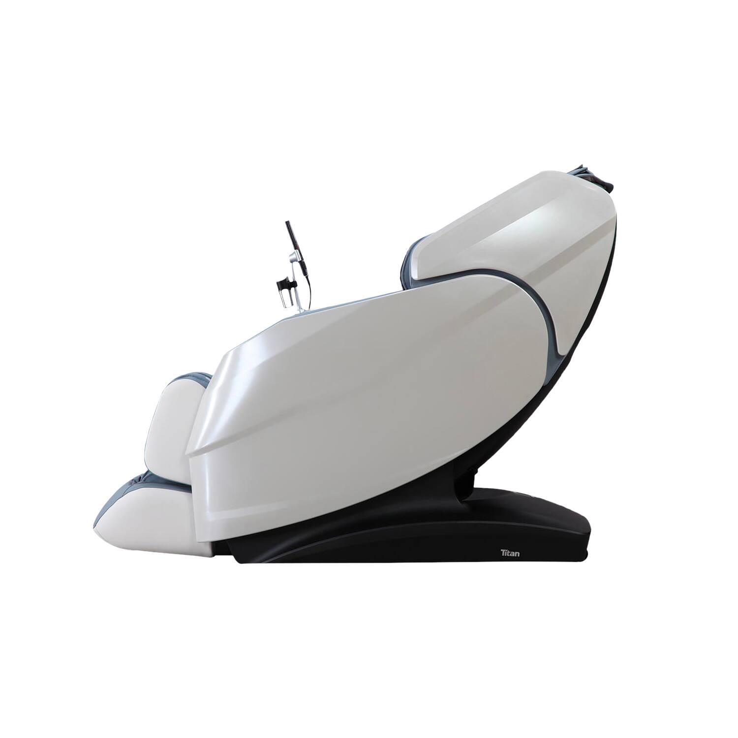 Left. Titan - Titan - 4D Rejuv Zero Gravity Massage Chair with Thai Stretch, AI Technology - Blue - Blue.