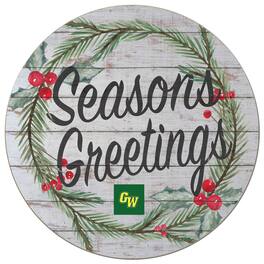 Jardine - Golden West College 20'' x 20'' Season's Greetings Circle - White
