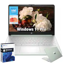 HP - 14" HD Laptop - Intel N150 - 8GB RAM - 128GB UFS - Wi-Fi 6 - Windows 11 Pro - 1 Year Microsoft 365 - Willow Green