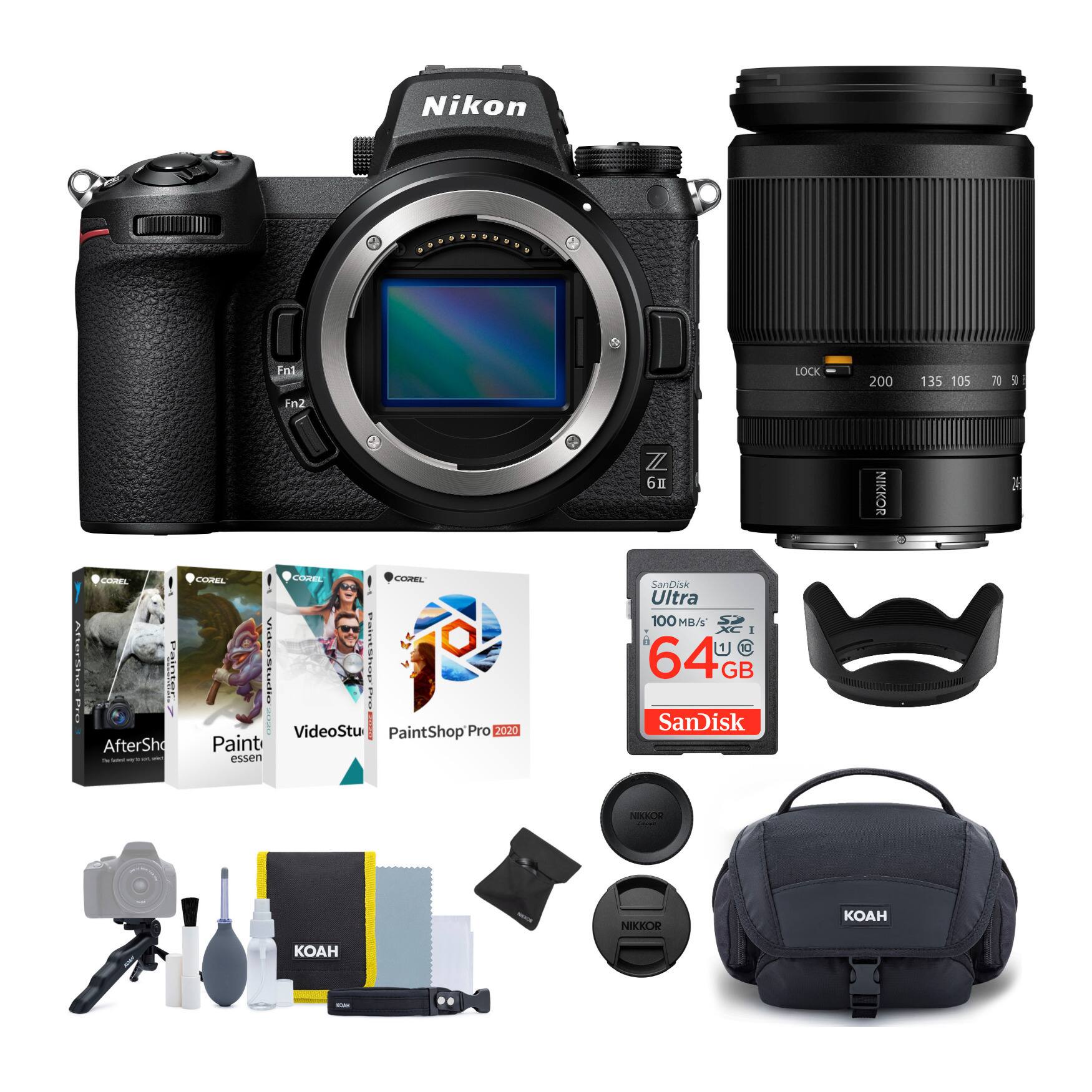 Nikon - Z 6II Mirrorless Digital Camera with 24-200mm f/4-6.3 VR Lens Bundle