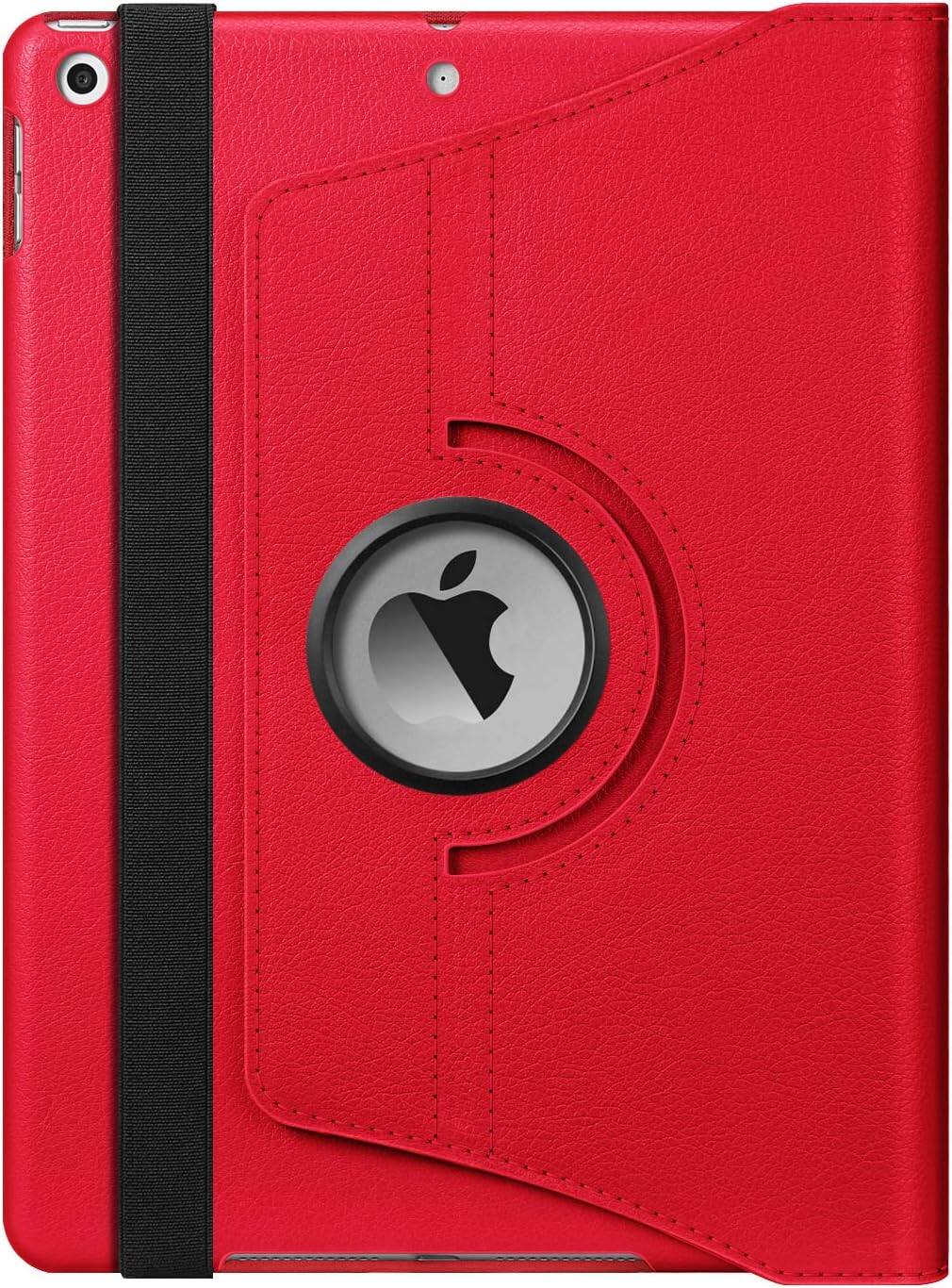 Alt View 4. Fintie - 360° Rotating Case for iPad 9th / 8th / 7th Generation 10.2 Inch | Shockproof Cover with Pencil Holder Auto Wake/Sleep - Red.