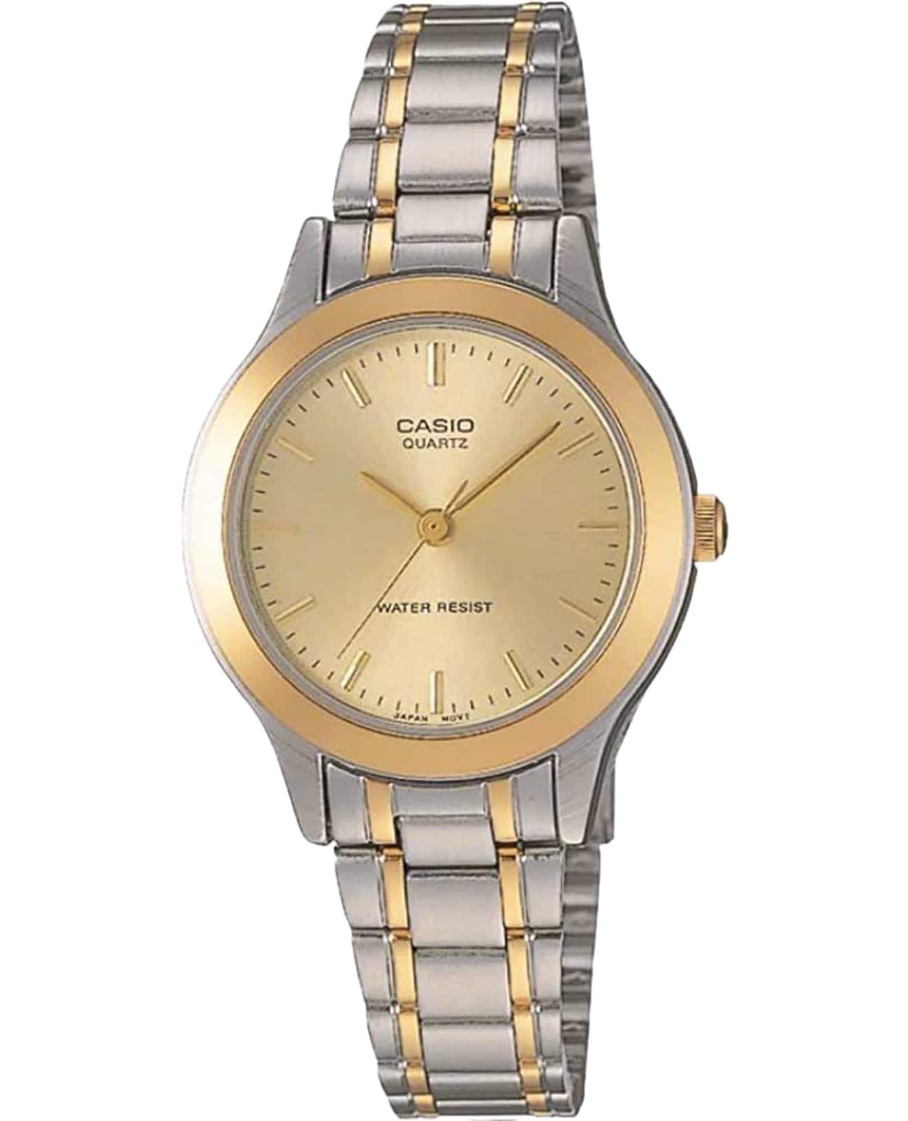 Casio - Women’s Gold Dial Two-Tone Stainless Steel Watch - LTP-1128G-9A - Silver price history on PriceWatchPro