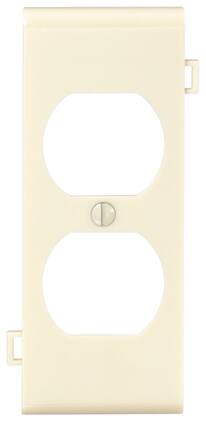 Leviton - 1-Gang Sectional Duplex Receptacle Wall Plate, Thermoplastic Nylon, Center Panel, PSC8-I - White