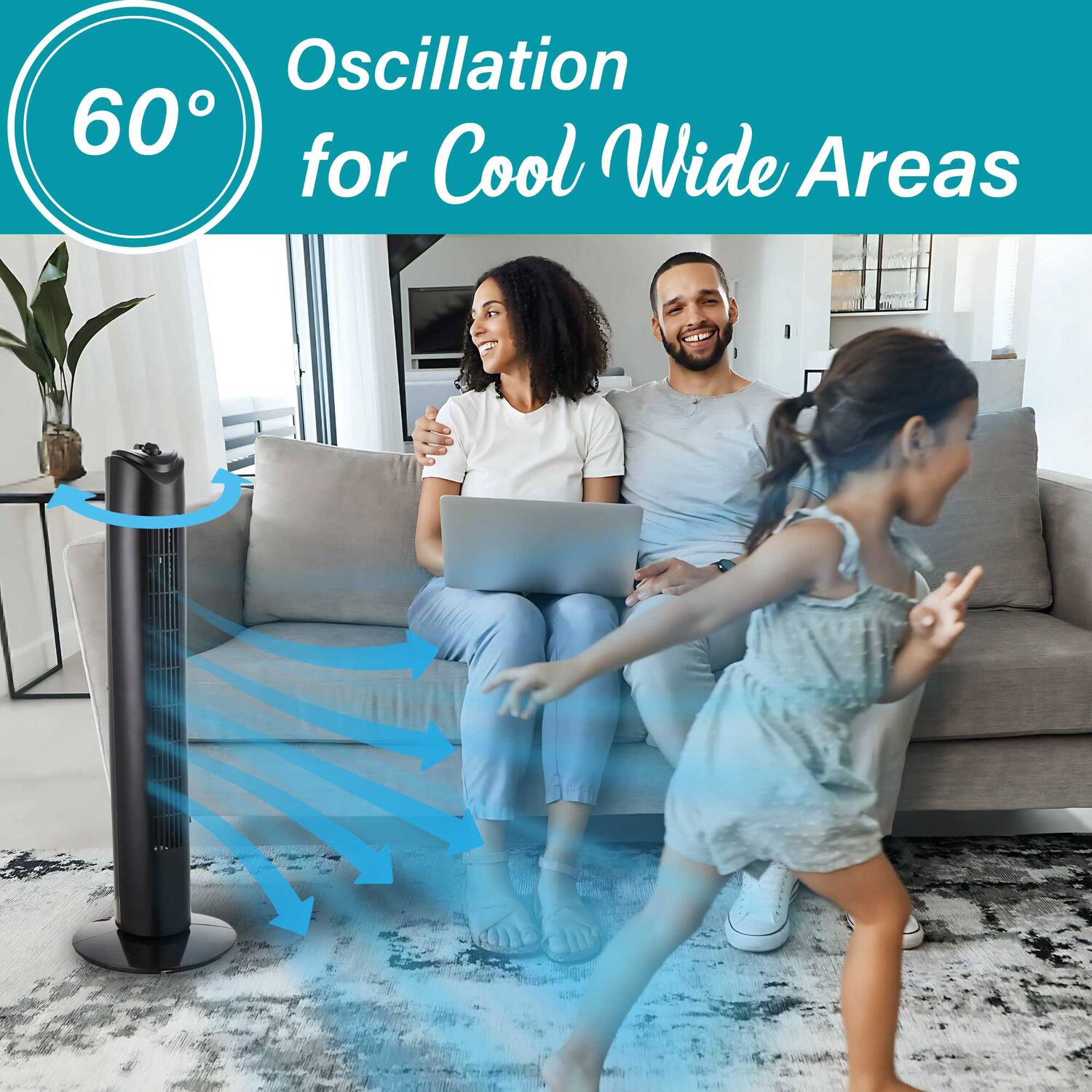 Oscillation 60° for Cool Wide Areas