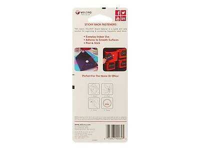 VELCRO®

STICKY BACK FASTENERS

- Everyday Indoor Use
- Adheres to Smooth Surfaces
- Peel & Stick

Perfect For The Home Or Office

www.velcro.com