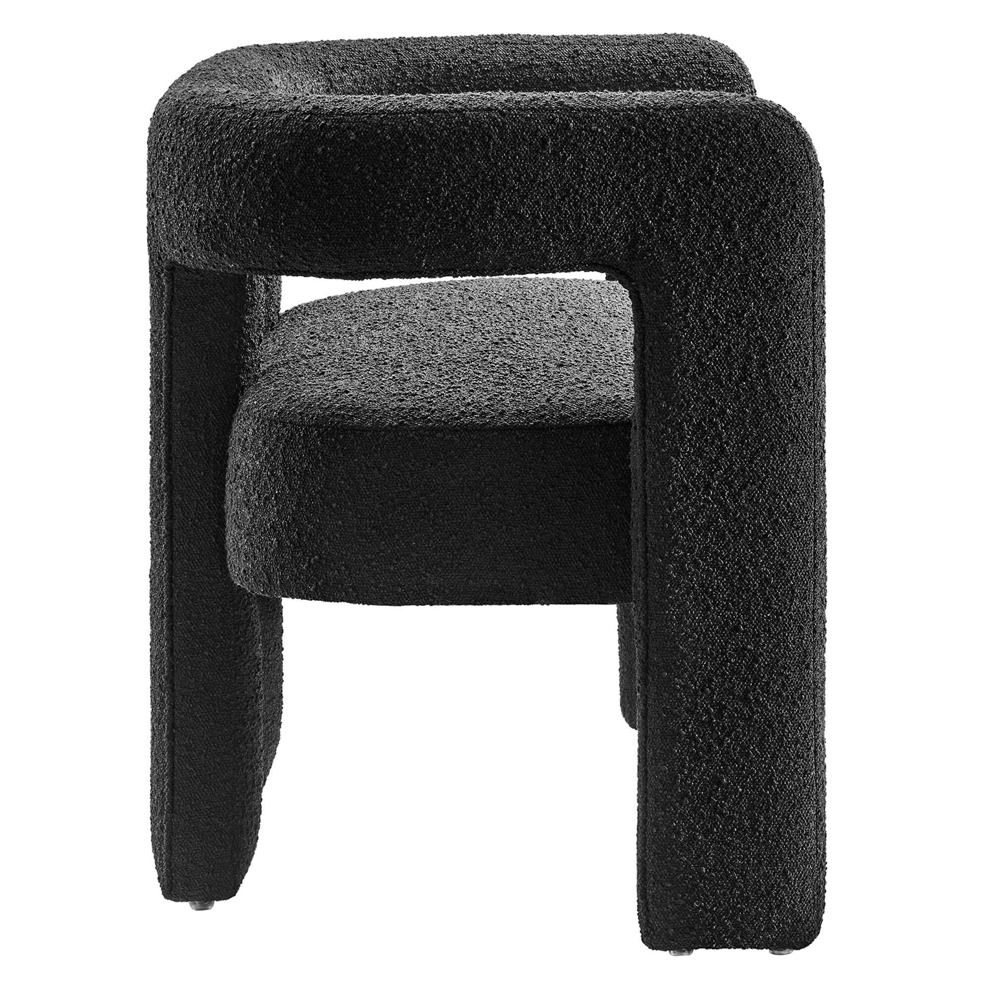 Alt View 2. Modway - Kayla Boucle Upholstered Loveseat by Modway - Black.