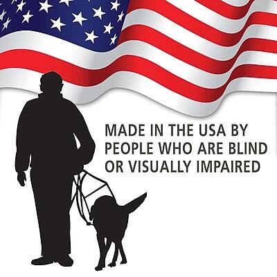 MADE IN THE USA BY PEOPLE WHO ARE BLIND OR VISUALLY IMPAIRED