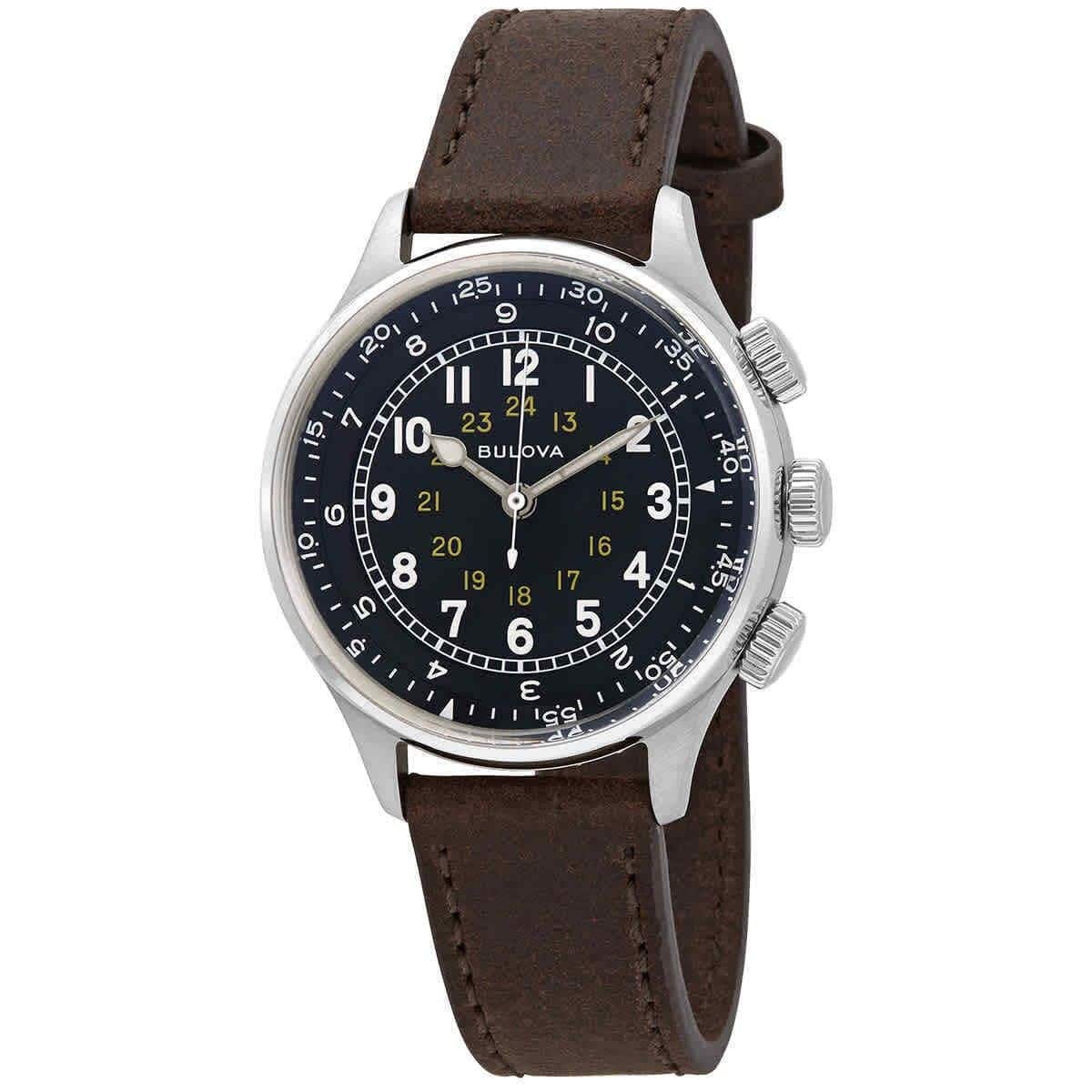 Bulova - A-15 Pilot Automatic 96A245 Men's Watch - Black