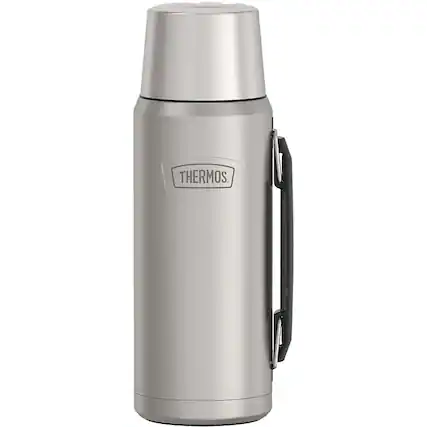 Front. Thermos - Thermos 40 oz Icon Stainless Steel Beverage Bottle- Matte Stainless Steel - Matte Stainless Steel.