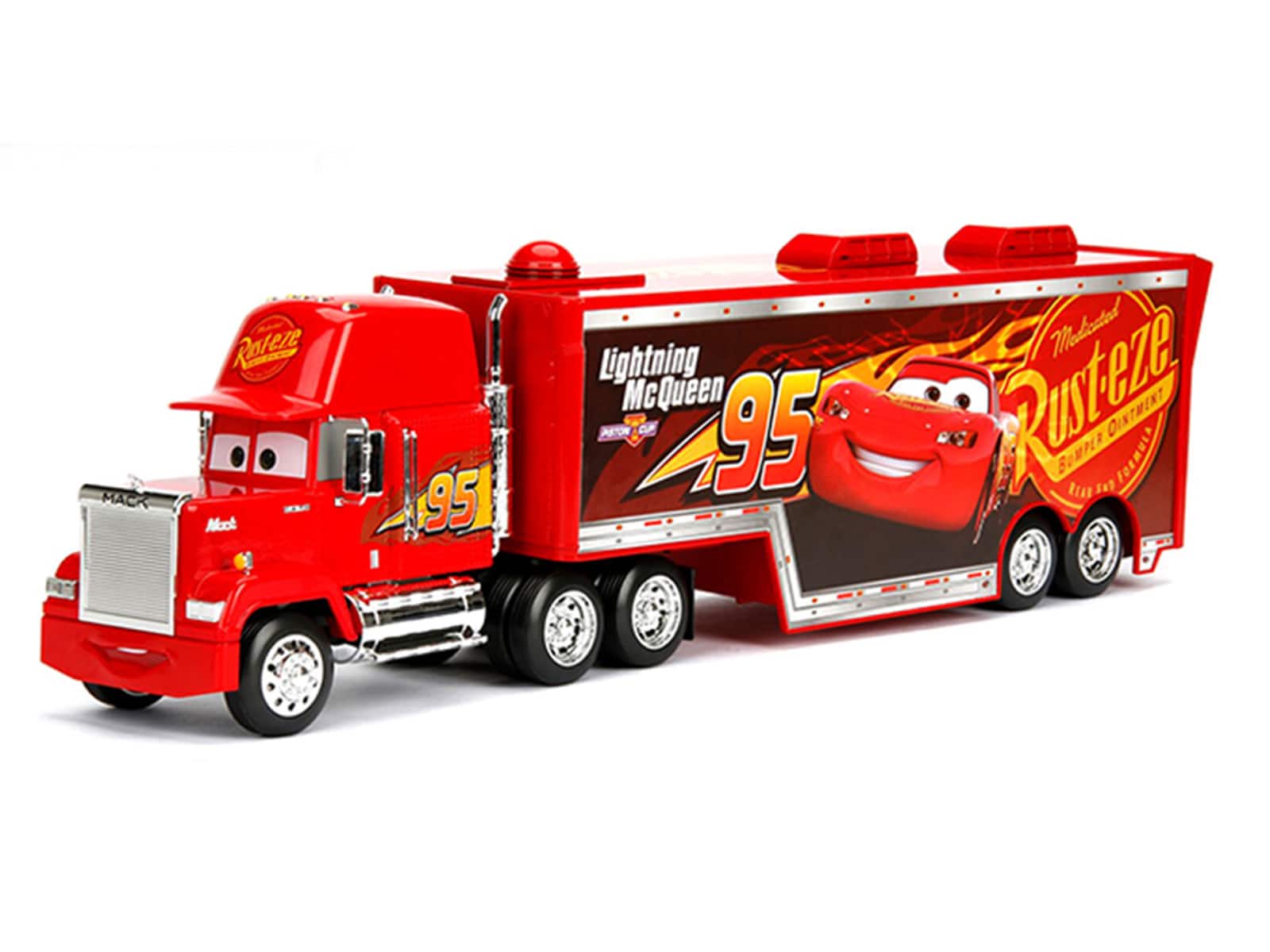 "Mack Tractor Truck with Hauler Red ""Disney & Pixar Cars"" Movie ""Hollywood Rides"" Series Diecast Model Car by Jada" price history on PriceWatchPro