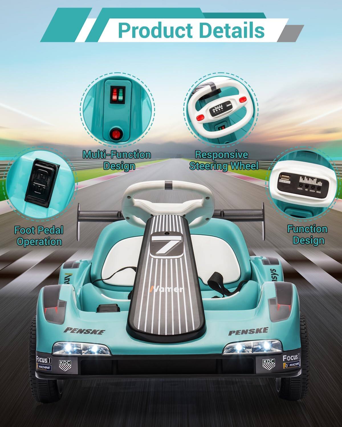 Product Details

- Multi-Function Design
- Responsive Steering Wheel
- Foot Pedal Operation
- Function Design

Penske Focus II
KDC Machine