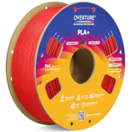 Overture - 1.75 mm PLA+ 3D Printer Filament - Red