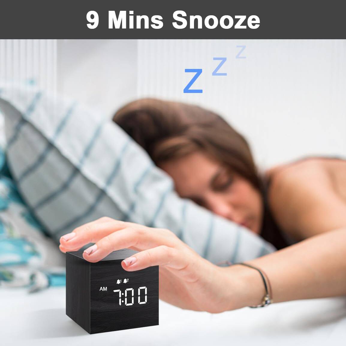 9 Mins Snooze  
Z Z Z Z  
AM 7:00