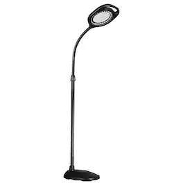 OttLite - 2-in-1 LED Magnifier Floor and Table Light - Black