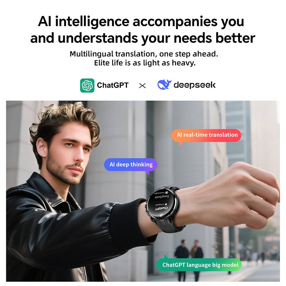 AI intelligence accompanies you and understands your needs better. Multilingual translation, one step ahead. Elite life is as light as heavy. ChatGPT X deepseek AI real-time translation AI deep thinking. DeepSeek AR ChatGPT ChatGPT language big model