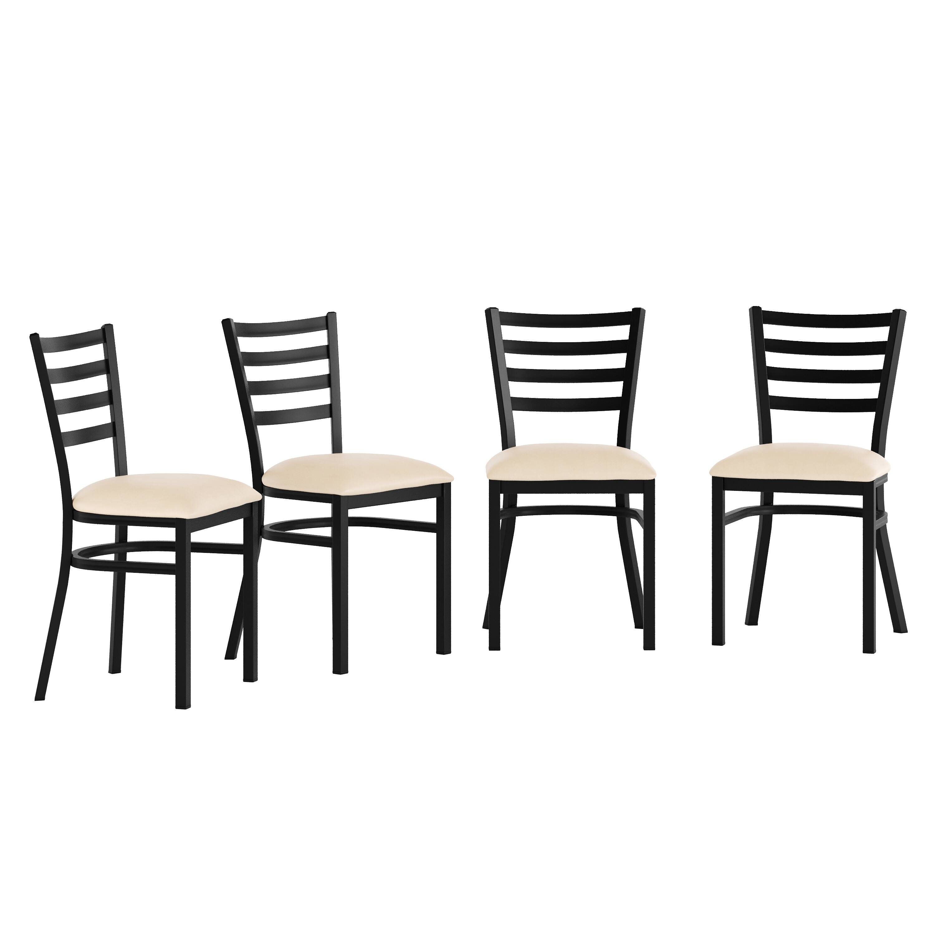 Tan Vinyl Seat/Black Metal Frame