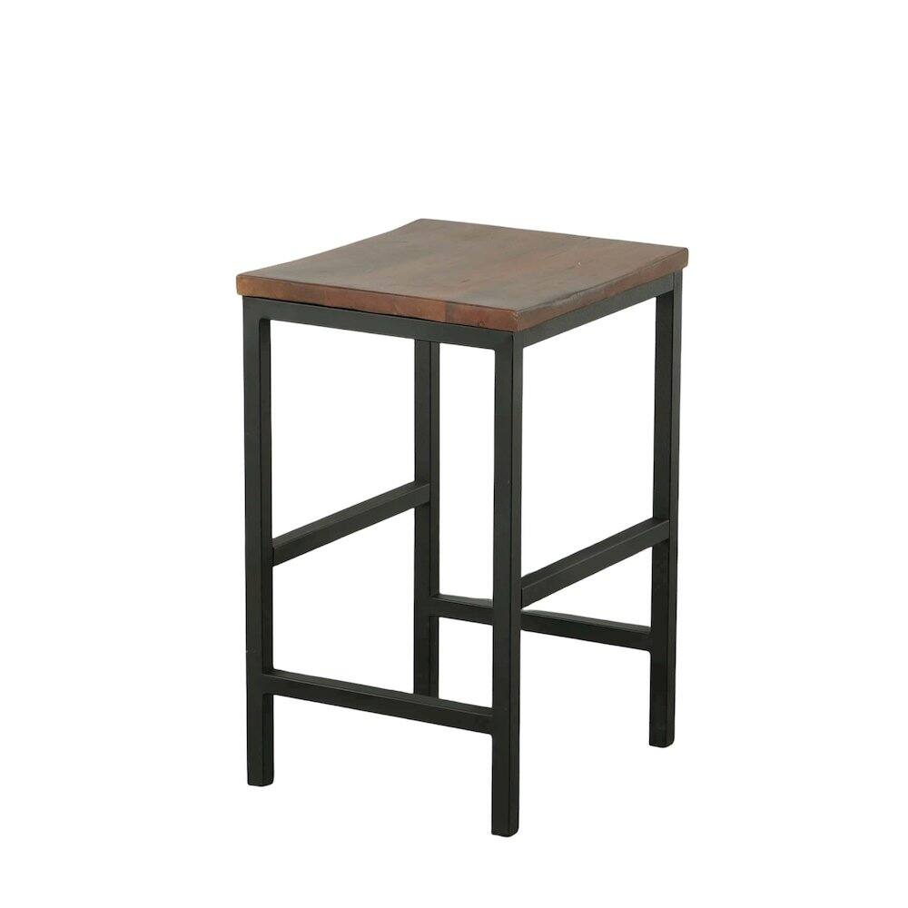 Carolina Chair & Table - Aileen 24" Square Seat Counter Stool - Chestnut/Black - Chestnut, Black
