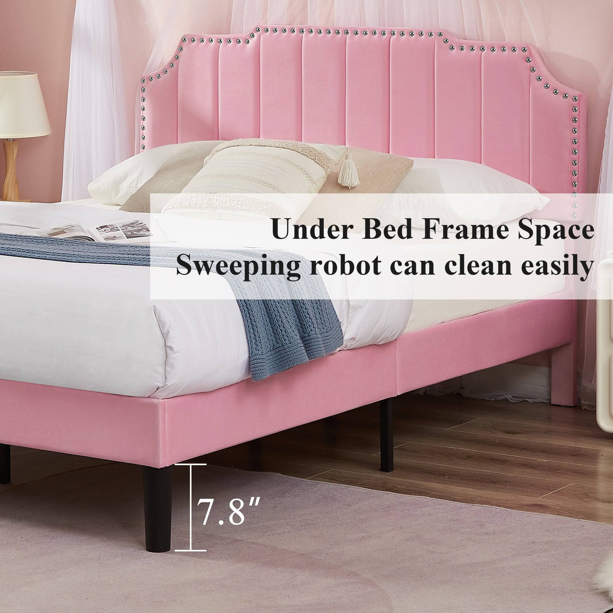 Under Bed Frame Space  
Sweeping robot can clean easily  

7.8"