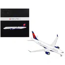 Airbus A220-300 Commercial Aircraft "Delta Air Lines" White with Red and Blue Tail 1/200 Model Airplane by GeminiJets
