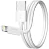 Front. Overtime - Overtime Apple MFI Certified Lightning to USB Cable 4ft, Fast Charging and Data Transfer, White - White.