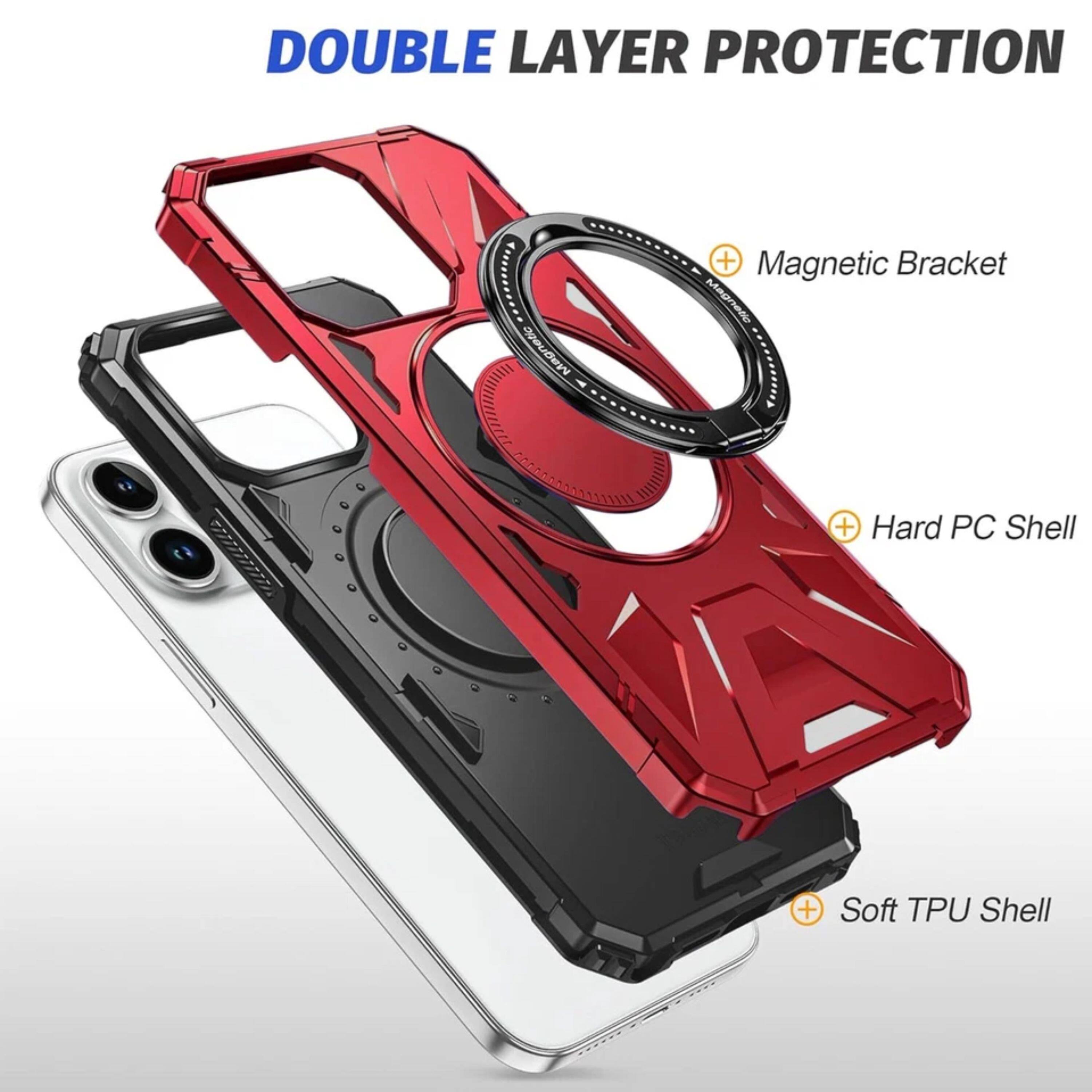 DOUBLE LAYER PROTECTION  
Magnetic Bracket  
Hard PC Shell  
Soft TPU Shell