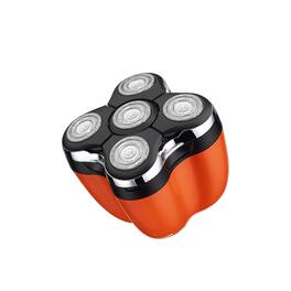 Cluzine - Portable Mini Electric Shaver, 5D Floating Cutter IPX6 Waterproof USB Fast Charging - Orange