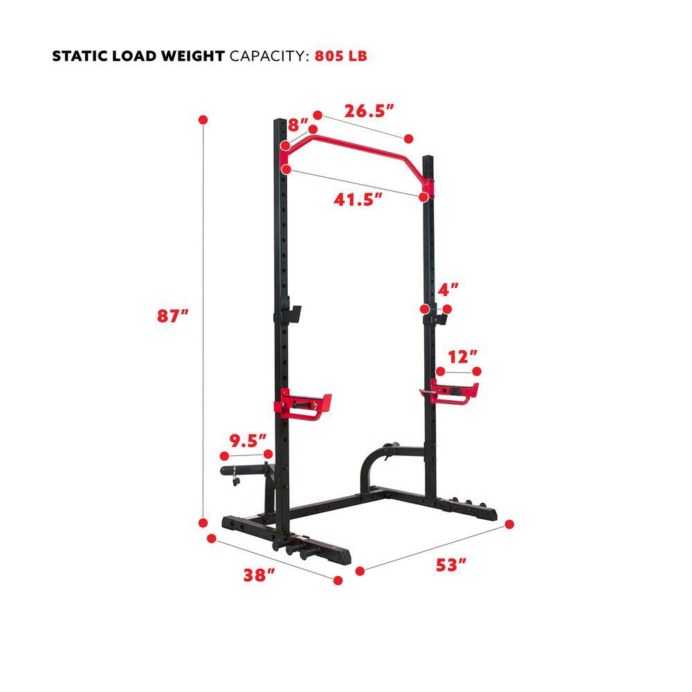 STATIC LOAD WEIGHT CAPACITY: 805 LB

8" 26.5" 41.5" 87" 4" 12" 9.5" 38" 53"