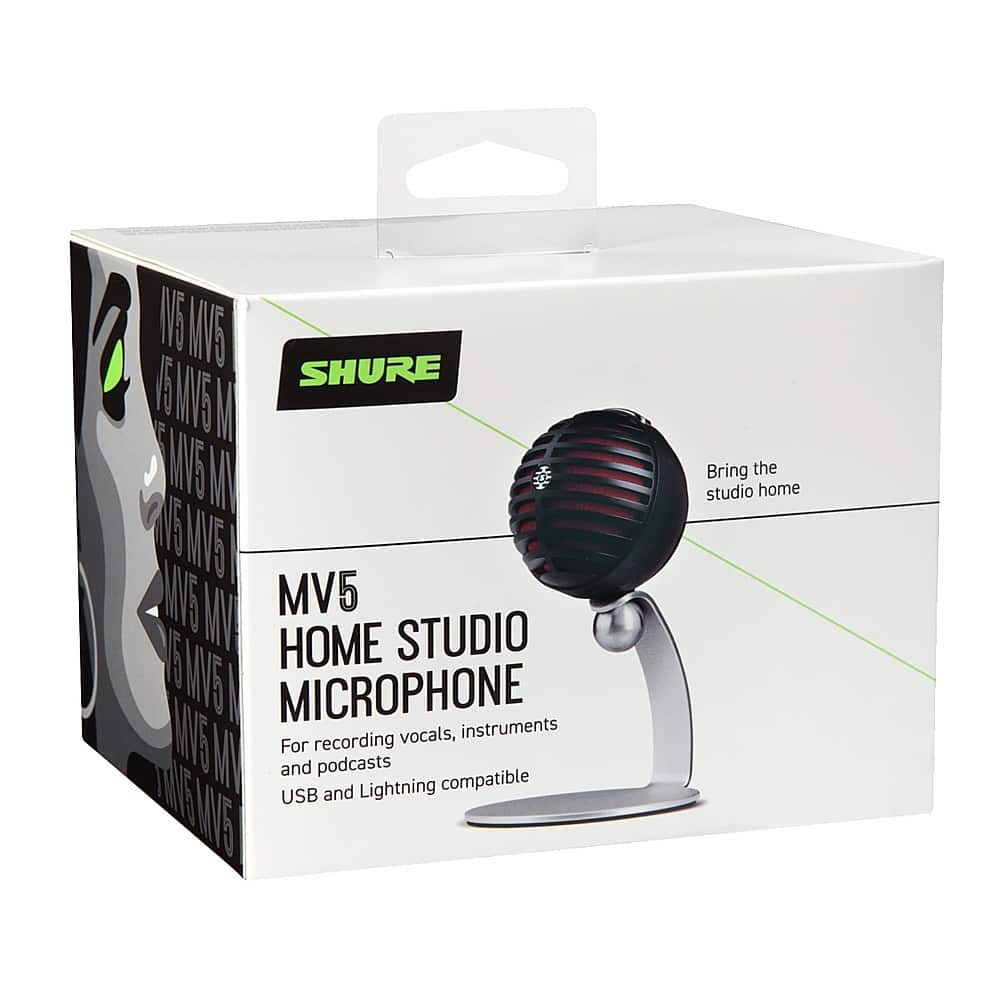 Shure MV5 USB Condenser Microphone SHU MV5BDIG - Best Buy Shure MV5 USB Condenser Microphone SHU MV5BDIG - Best Buy