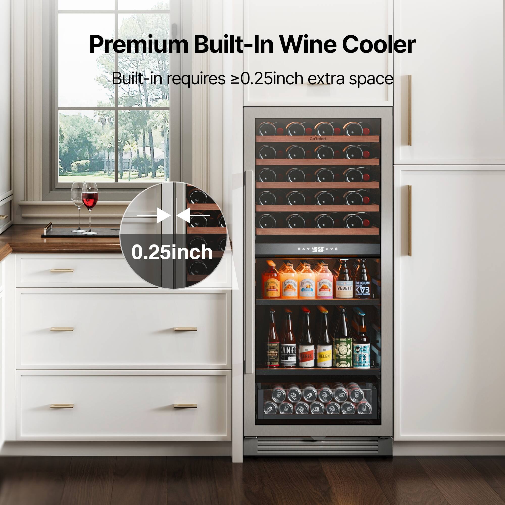 Premium Built-In Wine Cooler

Built-in requires ≥0.25inch extra space

0.25inch