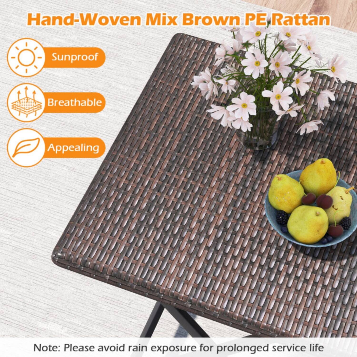 Hand-Woven Mix Brown PE Rattan

- Sunproof
- Breathable
- Appealing

Note: Please avoid rain exposure for prolonged service life