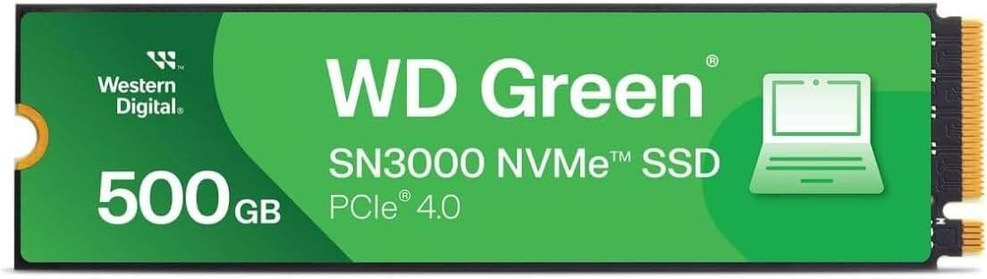 Western Digital  
WD Green  
SN3000 NVMe™ SSD  
500 GB  
PCIe® 4.0