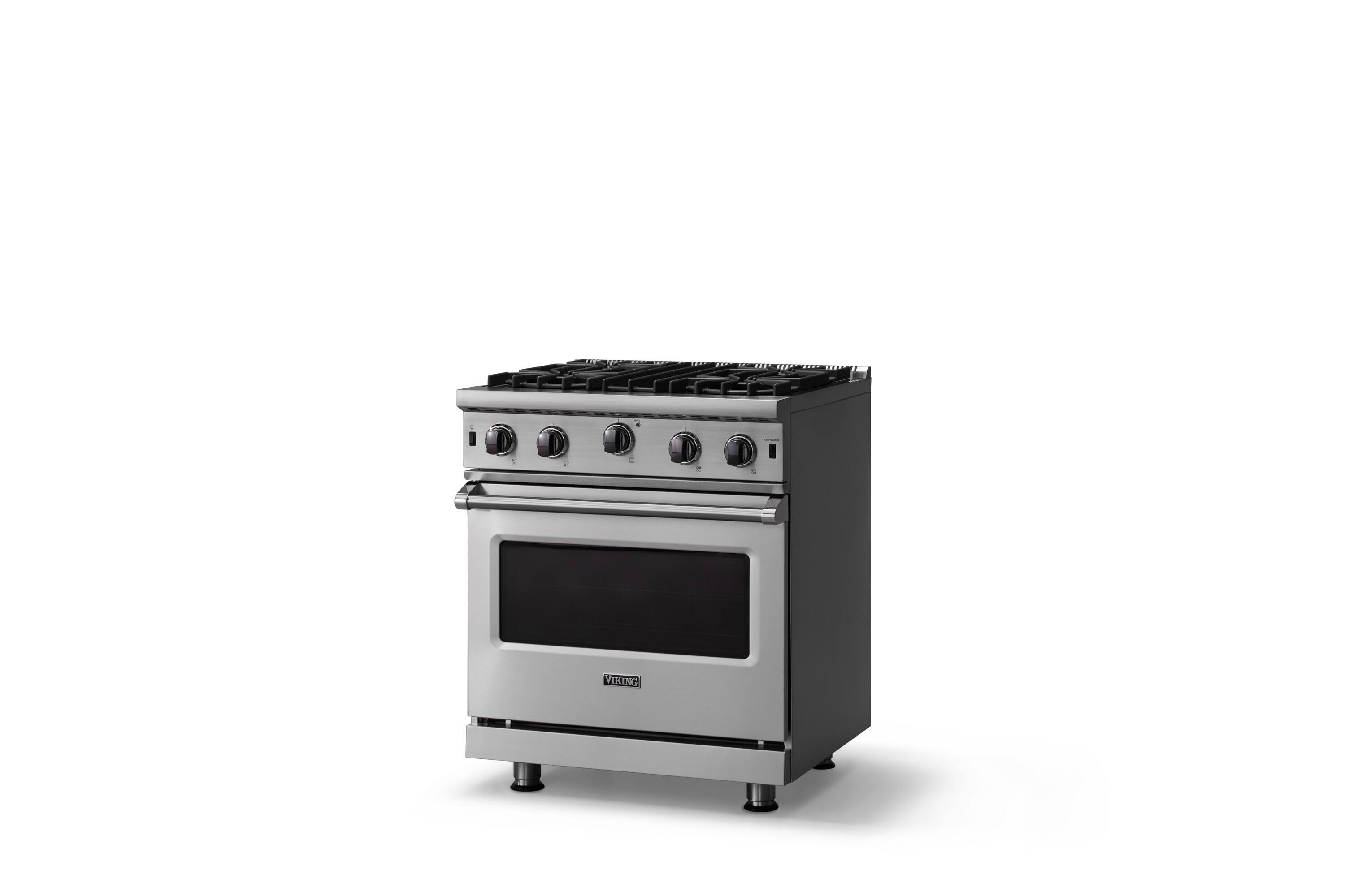 Angle. Viking - Professional 5 Series 4.0 Cu. Ft. Freestanding Gas Convection Range - Stainless steel.