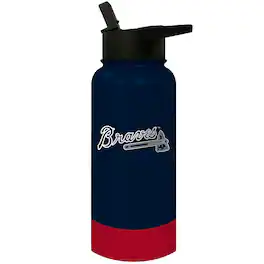 Great American Products - Atlanta Braves 32oz. Logo Thirst Hydration Water Bottle - Multicolor