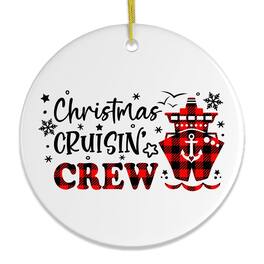OrnamentallyYou - Christmas Cruisin Crew Cruise Ship Themed Ornament - Multi-colored