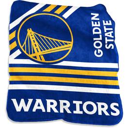 Logo Brands - Golden State Warriors 50'' x 60'' Plush Raschel Throw Blanket - Multicolor