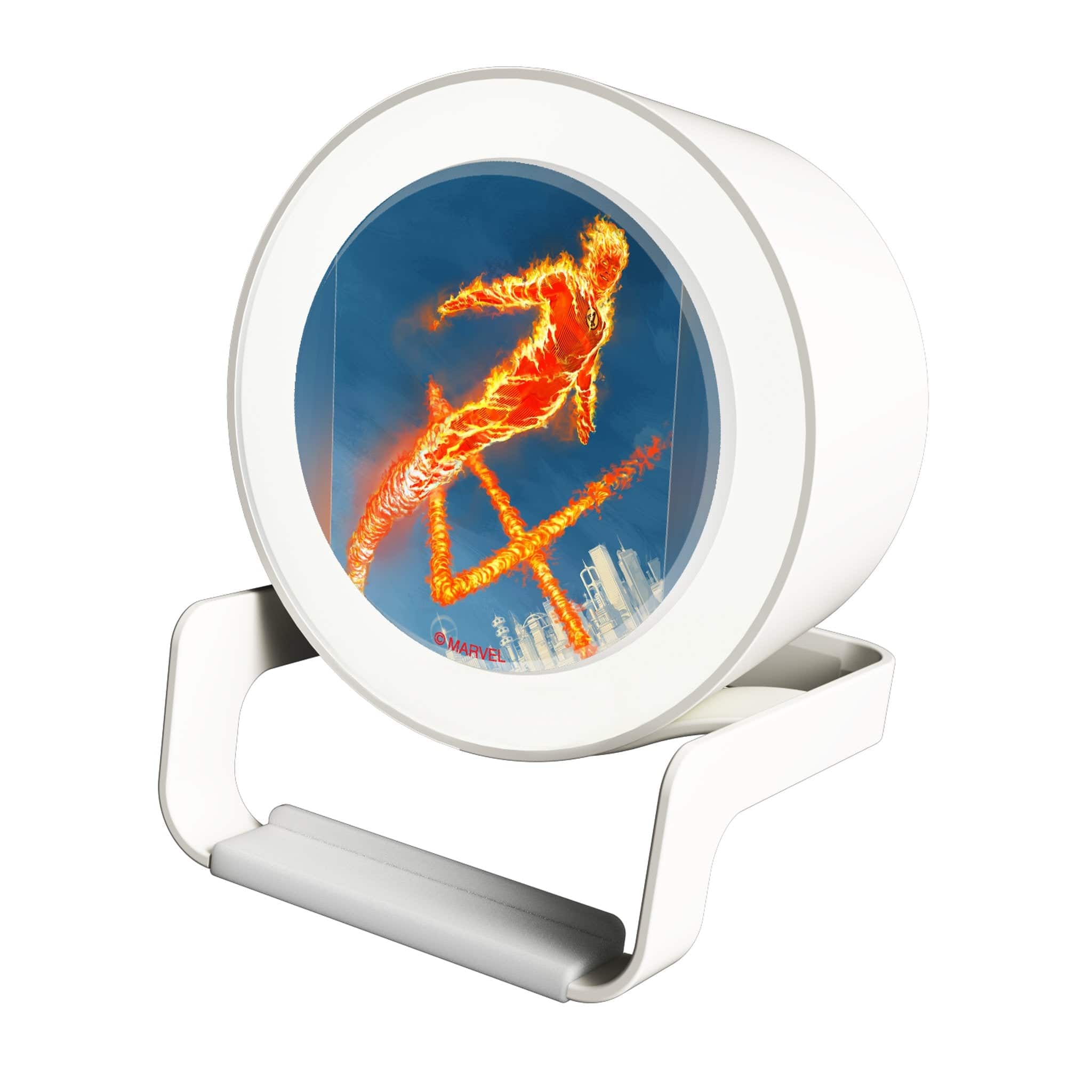 Keyscaper - Marvel Cover Art Night Light Charger and Bluetooth Speaker - Human Torch