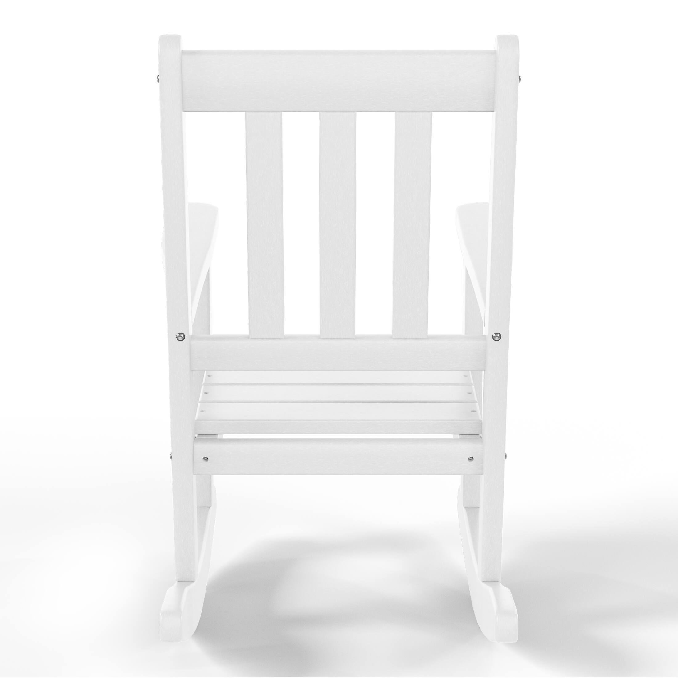 Alt View 3. WestinTrends - WestinTrends Malibu Outdoor HDPE Plastic Preschool Toddler Rocking Chairs (Set of 2) - White.