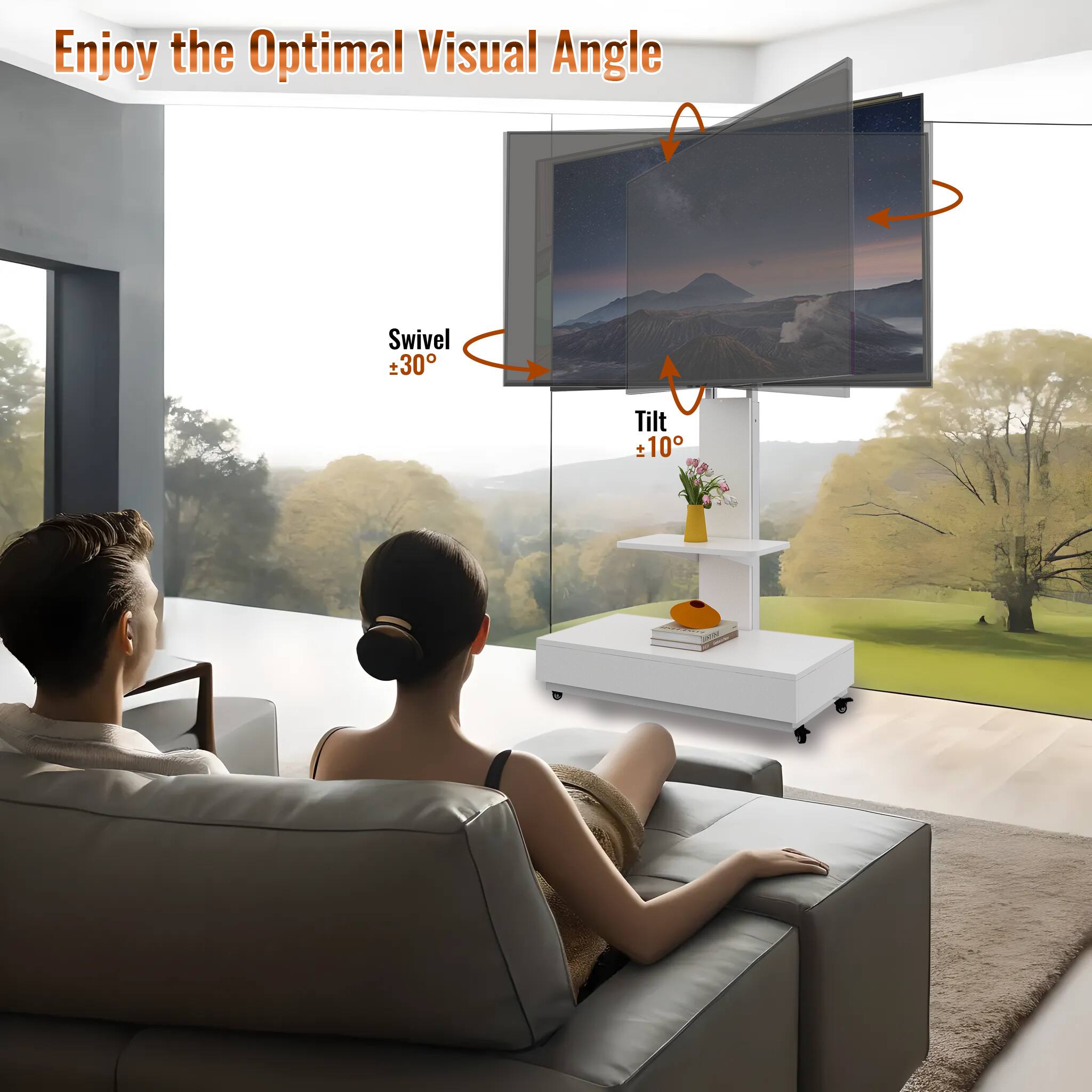 Enjoy the Optimal Visual Angle

Swivel ±30°

Tilt ±10°