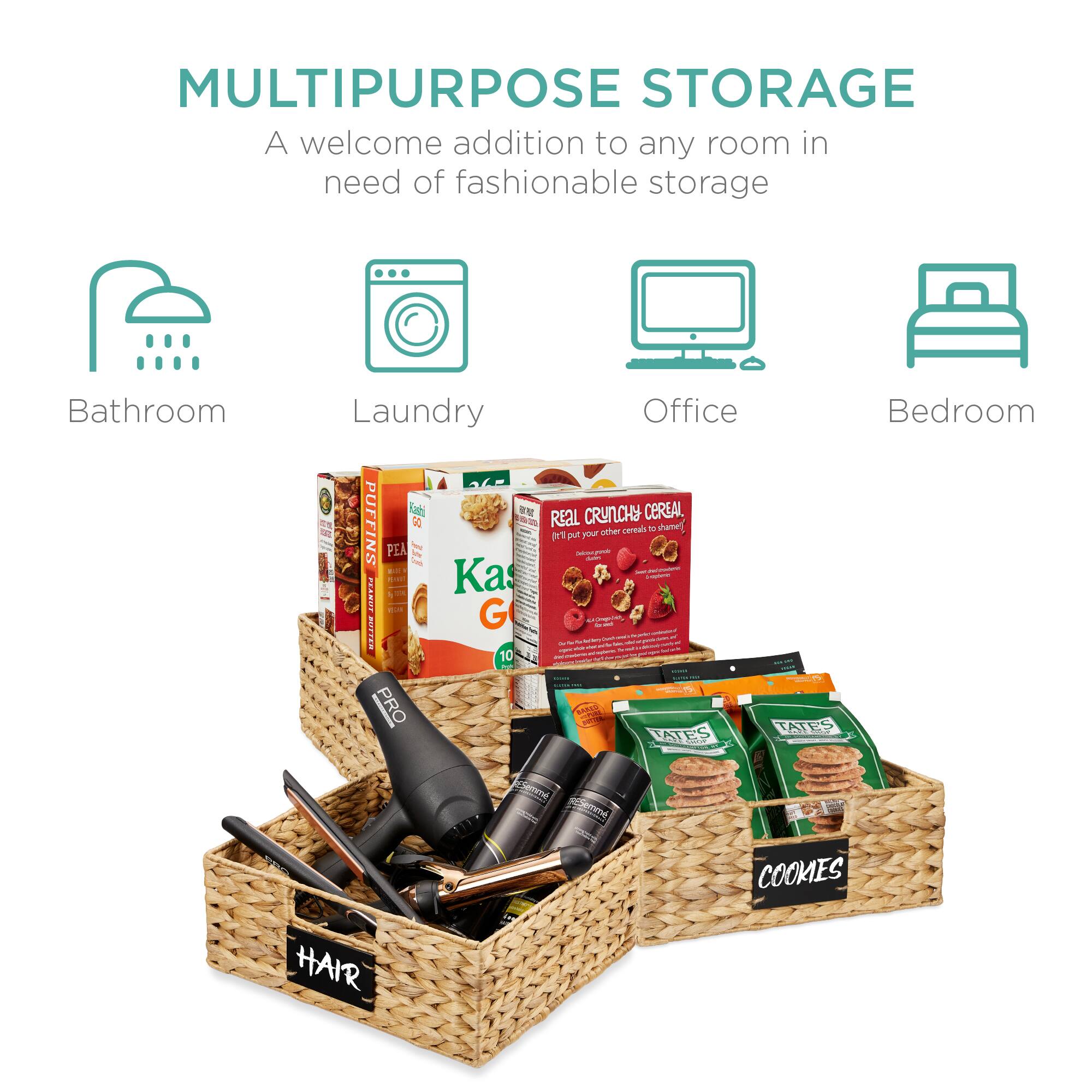 MULTIPURPOSE STORAGE  
A welcome addition to any room in need of fashionable storage  

Bathroom  
Laundry  
Office  
Bedroom  

HAIR  
COOKIES