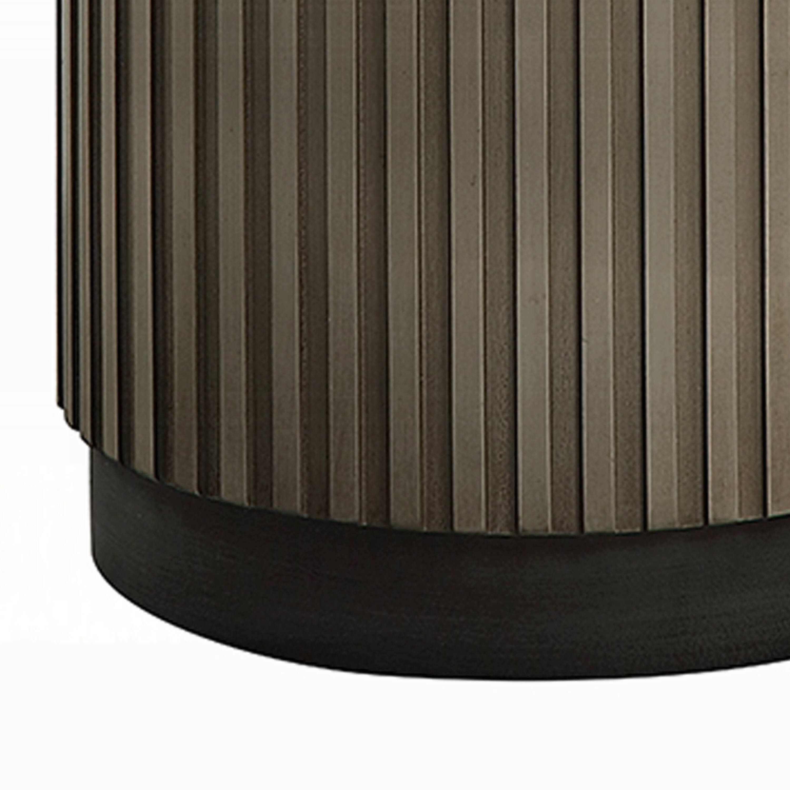 Alt View 4. Manhattan Lane - Jeh Side End Table, 22 Inch White Round Top, Fluted Base - White, Oak Brown, Black.