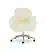 Left. Linon Home Décor - Diehm Faux Fur Adjustable Office Chair With Arms - Off-White.