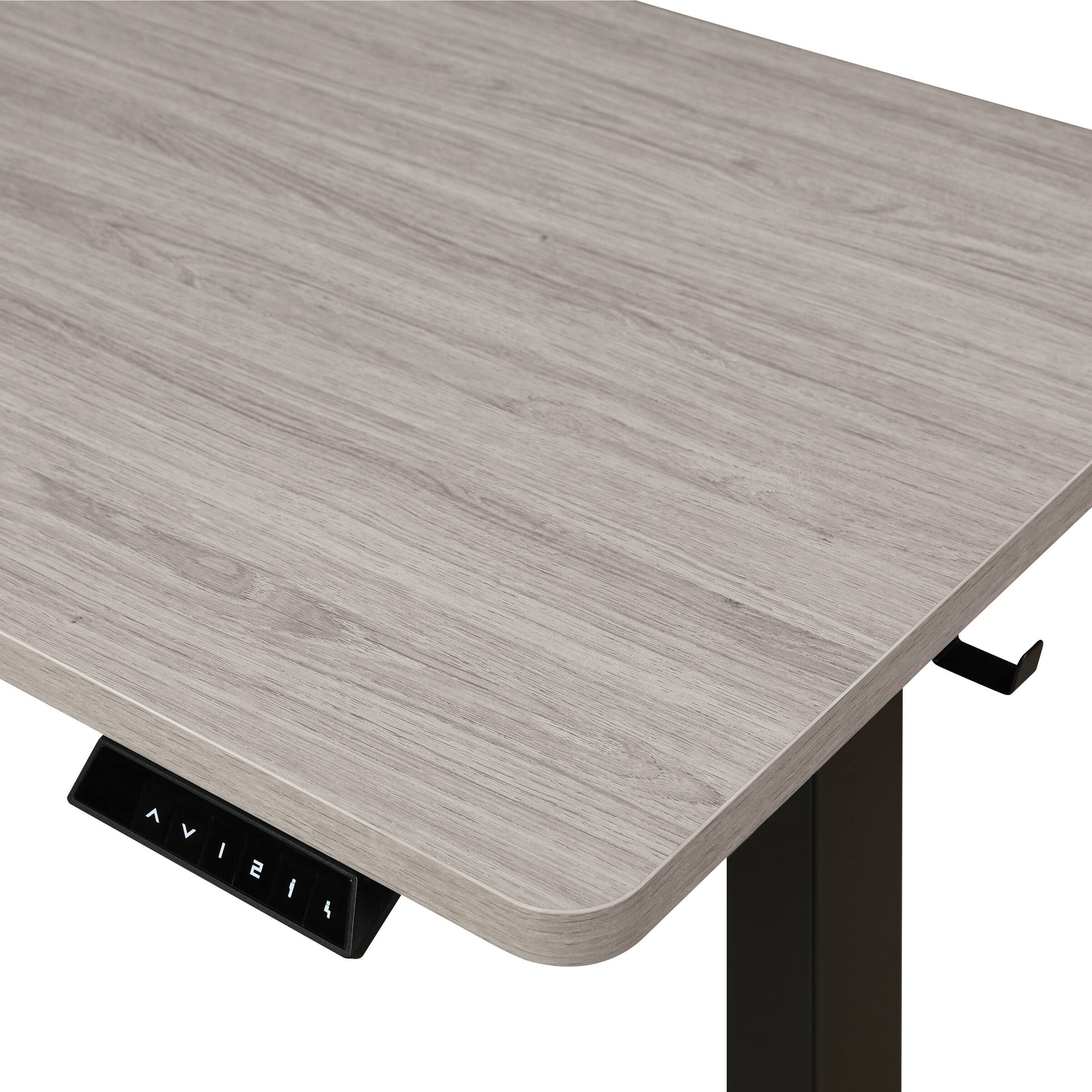 Alt View 3. OSP Home Furnishings - 59"W Sit to Stand Electric Desk - Black / Light Grey.