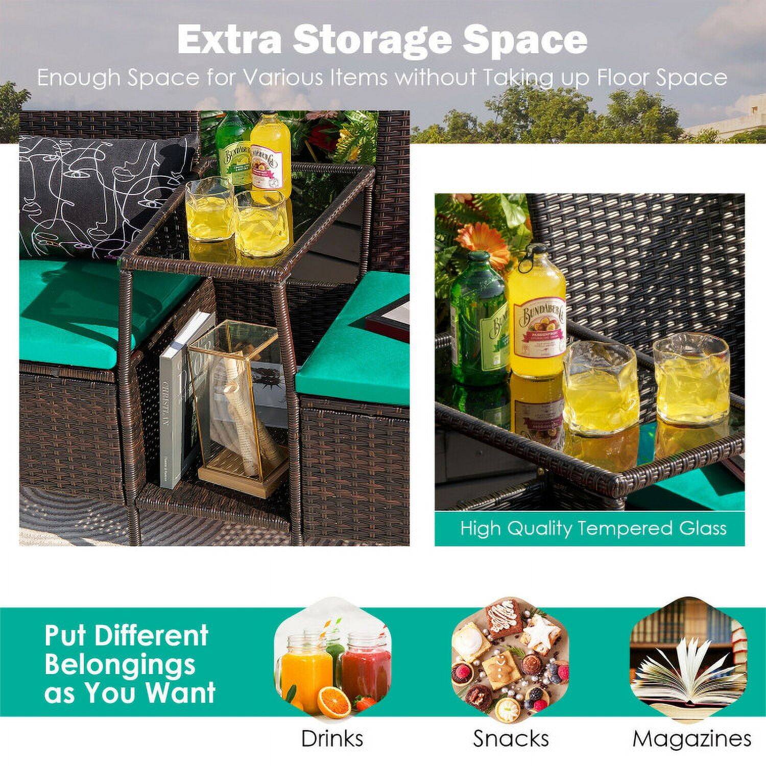 Extra Storage Space  
Enough Space for Various Items without Taking up Floor Space  

High Quality Tempered Glass  

Put Different Belongings as You Want  
Drinks  
Snacks  
Magazines