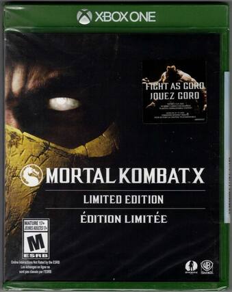 XBOX ONE
FIGHT AS GORO
JOUÉZ GORO
EXPÉRIENCE 2.31.3% INTERNE
CONNECTION INTERNET REQUISE POUR ACCÉDER AU CONTENU TÉLÉCHARGEABLE
MORTAL KOMBAT X
LIMITED EDITION
ÉDITION LIMITÉE
MATURE 17+
JEUNES ADULTES 17+
ESRB
Online Interactions Not Rated by the ESRB
Les échanges en ligne ne sont pas classés par l'ESRB
WB GAMES
NetherRealm Studios - M (Mature 17+)