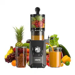 Ciarra - 40 oz. Electric Juicers with Residue-Filtering, Dual-Layer Filter - Black